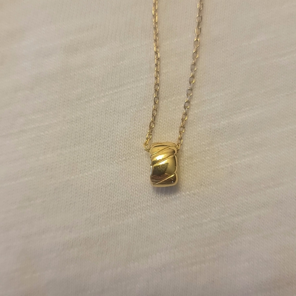 Ania Haie Gold Smooth Twist Pendant Necklace